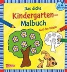 Katja Mensing - Ausmalbilder für Kita-Kinder: Das dicke Kindergarten-Malbuch: Auf der Wiese