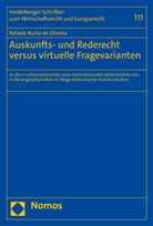 Rafaela Rocha de Oliveira - Auskunfts- und Rederecht versus virtuelle Fragevarianten