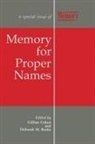 Deborah M. Cohen Burke, Cohen, Deborah M Burke, Deborah M. Burke, Burke Deborah M., Gillian Cohen... - Memory for Proper Names