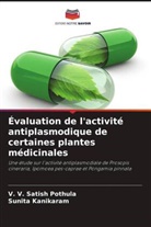SUNITA KANIKARAM, V. V. Satish Pothula - Évaluation de l'activité antiplasmodique de certaines plantes médicinales