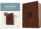 Tyndale - KJV Wide Margin Bible, Filament-Enabled Edition (Leatherlike, Dark Brown Medallion, Red Letter)