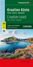 freytag &amp; berndt - Kroatien Küste, Straßen- und Freizeitkarte 1:200.000, freytag & berndt