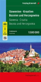 freytag &amp; berndt - Slowenien - Kroatien - Bosnien und Herzegowina, Straßenkarte 1:500.000, freytag & berndt