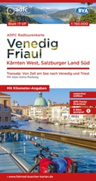 Allgemeiner Deutscher Fahrrad-Club e.V. (ADFC), Bike, BVA BikeMedia GmbH, Allgemeiner Deutscher Fahrrad-Club e V (ADFC - ADFC-Radtourenkarte IT-VF Venedig, Friaul - Kärnten West, Salzburger Land Süd, 150.000, reiß- und wetterfest, E-Bike geeignet, GPS-Tracks Download, mit Bett+Bike Symbolen, mit Kilometer-Angaben