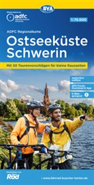 Allgemeiner Deutscher Fahrrad-Club e.V. (ADFC), Bike, BVA BikeMedia GmbH, Allgemeiner Deutscher Fahrrad-Club e V (ADFC - ADFC-Regionalkarte Ostseeküste Schwerin, 1:75.000, mit Tagestourenvorschlägen, reiß- und wetterfest, E-Bike-geeignet, GPS-Tracks-Download