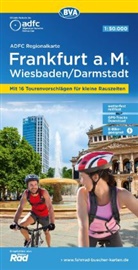 Allgemeiner Deutscher Fahrrad-Club e.V. (ADFC), Bike, BVA BikeMedia GmbH, Allgemeiner Deutscher Fahrrad-Club e V (ADFC - ADFC-Regionalkarte Frankfurt a. M. Wiesbaden /Darmstadt, 1:50.000, mit Tagestourenvorschlägen, reiß- und wetterfest, E-Bike-geeignet, GPS-Tracks-Download