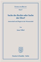 Jonas Völkel - Sache des Rechts oder Sache der Ehre?