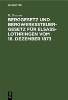 H. Brassert - Berggesetz und Bergwerkssteuer-Gesetz für Elsaß-Lothringen vom 16. Dezember 1873