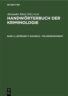 Alexander Elster, Heinrich Lingemann, Hans J. Schneider, Rudolf Sievers, Rudolf Sieverts - Handwörterbuch der Kriminologie - Band 2, Lieferung 11: Nacheile - Polizeigewahrsam