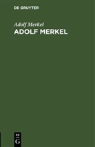 Adolf Merkel - Adolf Merkel