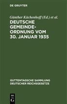 Robert Berger, Günther Küchenhoff - Deutsche Gemeindeordnung vom 30. Januar 1935