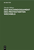 Theodor Böhme - Das Nachindossament des protestierten Wechsels