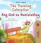 Kidkiddos Books, Rayne Coshav - The Traveling Caterpillar (English Tagalog Bilingual Book for Kids)