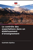 Sadritdin Djalilov - Le contrôle des exportations dans un établissement d'enseignement