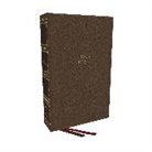 Thomas Nelson, Thomas Nelson - Nkjv, Compact Center Column Reference Bible, Leathersoft, Brown, Red