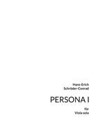 Hans-Erich Schröder-Conrad - Persona I