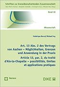 Frédérique Berrod,  BOUDASSOU / DUPUY, Michael Frey - Art. 13 Abs. 2 des Vertrags von Aachen – Möglichkeiten, Grenzen und Anwendung in der Praxis
