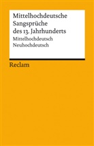 Norbert Kössinger, Nowakowski, Nina Nowakowski - Mittelhochdeutsche Sangsprüche