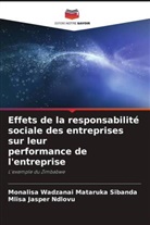 Mlisa Jasper Ndlovu, Monalisa Wadzanai Mataruka Sibanda - Effets de la responsabilité sociale des entreprises sur leur performance de l'entreprise