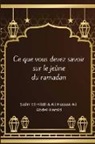 Hilâli Ali Hamîd - ce que vous devez savoir sur le jeûne du ramadan