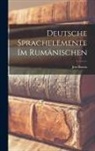 Jon Borcia - Deutsche Sprachelemente im Rumänischen