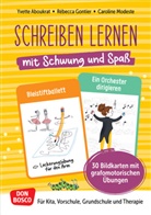 Yvette Aboukrat, Rébecca Gontier, Caroline Modeste - Schreiben lernen mit Schwung und Spaß. 30 Bildkarten mit grafomotorischen Übungen, m. 1 Beilage