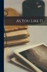 Anonymous - As you Like It