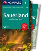 Sylvia Behla, Thilo Behla, Klaus Harnach - KOMPASS Wanderführer Sauerland mit Rothaarsteig, 50 Touren mit Extra-Tourenkarte