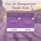 Guy de Maupassant, Émile Zola, EasyOriginal Verlag, Ilya Frank - Guy de Maupassant & Émile Zola Geschenkset - 2 Bücher (mit Audio-Online) + Marmorträume Schreibset Basics, m. 2 Beilage, m. 2 Buch