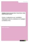 Gisèle Estelle Gnankon Kabran, Oladjigbo Katchoni Georges Koba, Vincent Zoma - Genre et adaptation aux variabilités climatiques dans la commune de Ouargaye au Burkina Faso