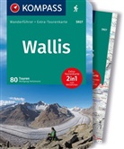 Wolfgang Heitzmann - KOMPASS Wanderführer Wallis, 80 Touren mit Extra-Tourenkarte
