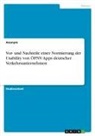 Anonym - Vor- und Nachteile einer Normierung der Usability von ÖPNV-Apps deutscher Verkehrsunternehmen
