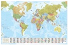 MARCO POLO Weltkarte - Staaten der Erde mit Flaggen 1:35 Mio., plano in Hülse