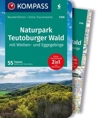 Silvia Behla, Silvia und Thilo Behla, Thilo Behla - KOMPASS Wanderführer Naturpark Teutoburger Wald mit Wiehen- und Eggegebirge, 55 Touren mit Extra-Tourenkarte GPS-Daten zum Download