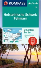 KOMPASS Wanderkarten-Set 740 Holsteinische Schweiz, Fehmarn (2 Karten) 1:40.000