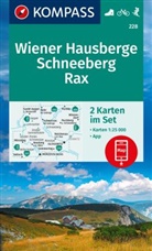 KOMPASS Wanderkarten-Set 228 Wiener Hausberge, Schneeberg, Rax (2 Karten) 1:25.000