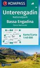 KOMPASS Wanderkarte 98 Unterengadin, Nationalpark / Bassa Engadina, Parco Nazionale 1:40.000