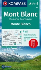 KOMPASS Wanderkarte 85 Mont Blanc / Monte Bianco 1:50.000
