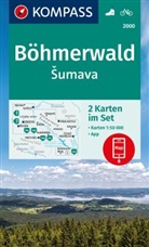 KOMPASS Wanderkarten-Set 2000 Böhmerwald, Sumava (2 Karten) 1:50.000