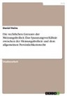 Daniel Heine - Die rechtlichen Grenzen der Meinungsfreiheit. Das Spannungsverhältnis zwischen der Meinungsfreiheit und dem allgemeinen Persönlichkeitsrecht