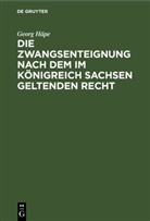 Georg Häpe - Die Zwangsenteignung nach dem im Königreich Sachsen geltenden Recht
