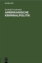 Berthold Freudenthal - Amerikanische Kriminalpolitik