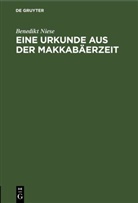 Benedikt Niese - Eine Urkunde aus der Makkabäerzeit