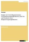 Anonym, Anonymous - Budgets als Controllinginstrumente. Systematisierungsmöglichkeiten, Ziele, Vor- und Nachteile sowie Budgetierungsmöglichkeiten