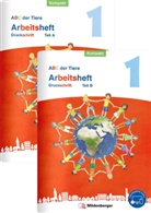 Mareike Hahn, Klaus Kuhn, Kersti Mrowka-Nienstedt, Kerstin Mrowka-Nienstedt - ABC der Tiere 1 Neubearbeitung - Arbeitsheft Druckschrift Kompakt, Teil A und B