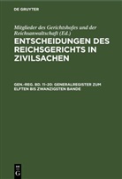 Mitglieder des Gerichtshofes und der Reichsanwaltschaft, F. von Specht - Entscheidungen des Reichsgerichts in Zivilsachen - Gen.-reg. Bd. 11-20: Generalregister zum elften bis zwanzigsten Bande