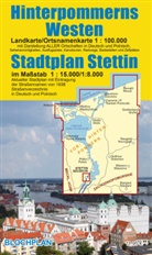 Dirk Bloch - Landkarte Hinterpommerns Westen und Stadtplan Stettin