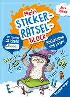 Kirstin Jebautzke, Angelika Penner - Ravensburger Mein Stickerrätselblock: Buchstaben für Kinder ab 5 Jahren - spielerisch Buchstaben und Lesen Lernen mit lustigen Übungen und Sticker-Spaß