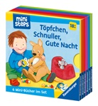 Ava-Barb Yaga, Martina Kohl, Katja Senner, Susanne Szesny - ministeps Mein erster Bücher-Würfel: Töpfchen, Schnuller, Gute Nacht (Bücher-Set) - ab 18 Monate