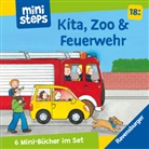 Ina Milk, Martina Kohl - ministeps: Mein erster Bücher-Würfel: Kita, Zoo und Feuerwehr (Bücher-Set)